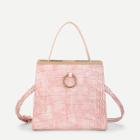 Shein Ring Detail Crocodile Crossbody Bag With Handle
