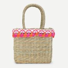 Shein Tassel Design Straw Tote Bag