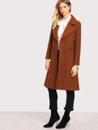 Shein Tie Waist Double Breasted Coat