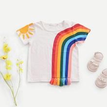 Shein Toddler Girls Rainbow Print T-shirt