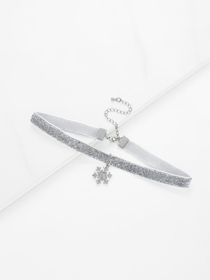 Shein Christmas Snowflake Detail Choker
