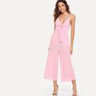 Shein Knot Front Cut Out Cami Jumpsuit