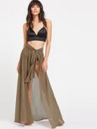 Shein High Slit Cover Up Wrap Skirt