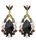 Shein Black Gemstone Women Earrings