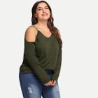 Shein Plus Open Shoulder Strap Top