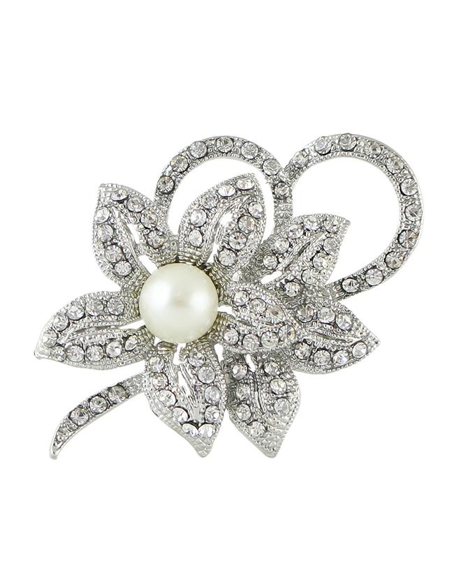 Shein Beautiful Wedding Party Rhinestone Brooch For Women