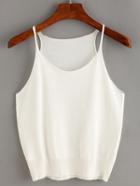 Shein White Knitted Cami Top