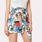Shein Tropical Print Asymmetric Wrap Skirt