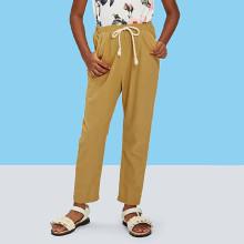 Shein Girls Pocket Side Elastic Waist Pants