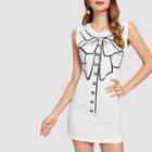 Shein Graphic Bow Print Dress