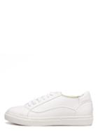 Shein White Round Toe Lace-up Sneakers