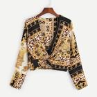 Shein Abstract Print Twist Detail Blouse
