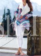 Shein Multicolor Shawl Collar Fleece Lining Coat