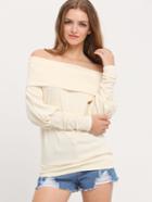 Shein Apricot Boat Neck Loose T-shirt