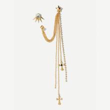 Shein Cross Dangle Ear Stud & Ear Cuff