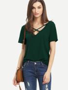 Shein Criss Front V Back T-shirt
