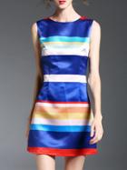 Shein Color Block Striped Sheath Dress