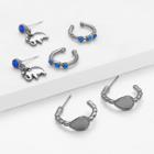Shein Elephant & Water Drop Design Earring Set 3pairs