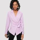 Shein Notch Collar Knot Front Tailored Blazer