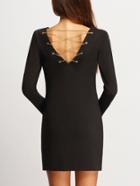 Shein Black Backless Chain Embellished Bodycon Dress