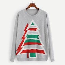 Shein Christmas Tree Print Jumper