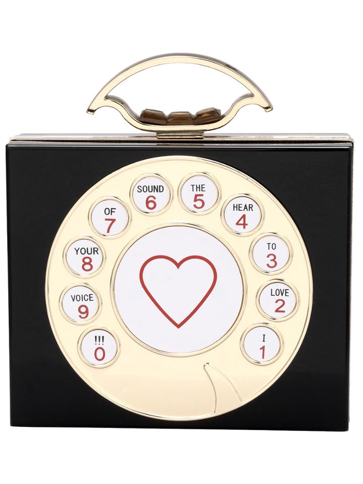 Shein Black Number Pattern Bag