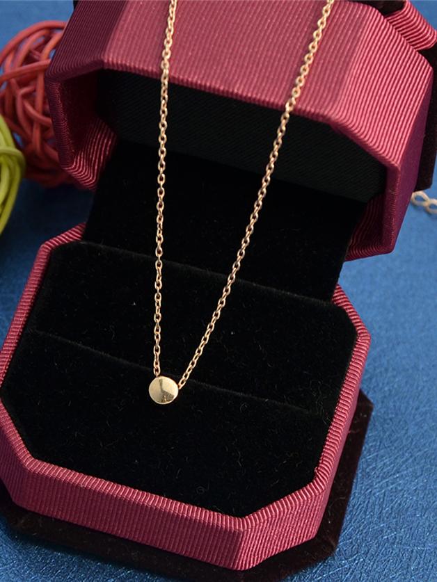 Shein Latest 925 Silver Rose Gold Color Pendant Necklace