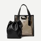 Shein Iridescent Tote Bag With Inner Clutch
