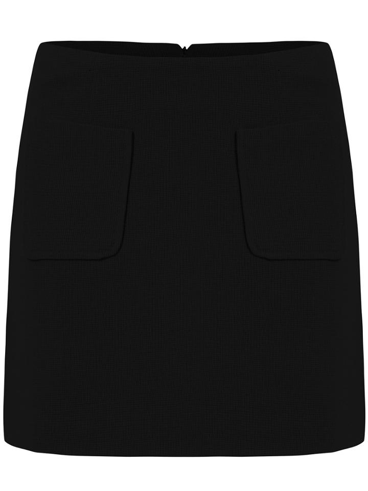 Shein Black Pockets Knit Skirt