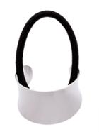 Shein Silver Plated Open Hair Band With Black Hair Tie