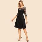 Shein 50s Lace Contrast Dress