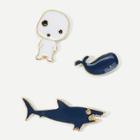 Shein Shark & Whale Brooch Set 3pcs