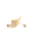 Shein Star & Wing Design Stud Earring Set 2pcs