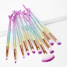 Shein Fishtail Handle Makeup Brushes 10pcs