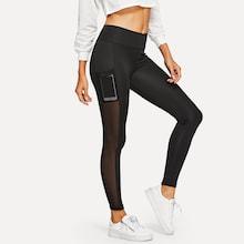 Shein Mesh Panel Skinny Leggings
