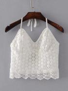 Shein Halterneck Lace Top