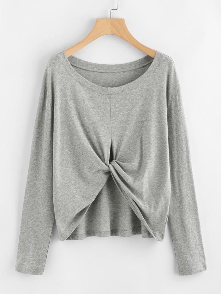 Shein Twist Front Multiway Tee