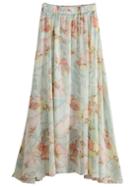 Shein Dandelion Print Chiffon Skirt With Elastic Waist