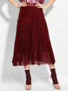 Shein Tiered Seam Pleated Sparkle Mesh Skirt