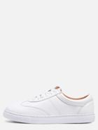 Shein White Round Toe Lace-up Thick-soled Sneakers