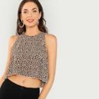 Shein Leopard Print Swing Shell Top