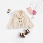 Shein Girls Double Button Fleece Jacket