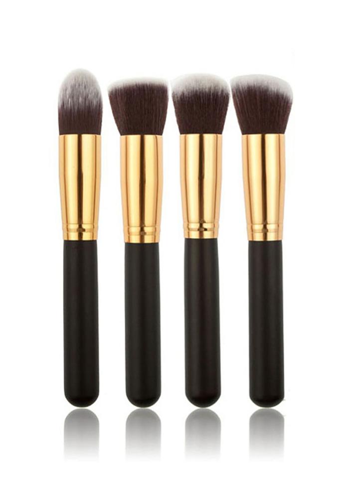 Shein Metallic Detail Chunky Makeup Brush Set