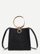 Shein Pu Shoulder Bag With Ring Handle