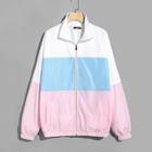 Shein Men Cut And Sew Zip Up Windbreaker Jacket