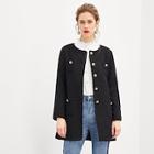Shein Single-breasted Solid Coat