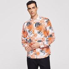 Shein Men Jungle Leaf Print Shirt
