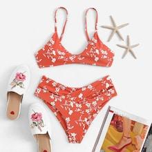 Shein Random Pattern Cut-out Bikini Set