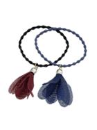 Shein Winered-blue Elastic Colorful Yarn Flower Charm Headbands Headwear Hair Accessories
