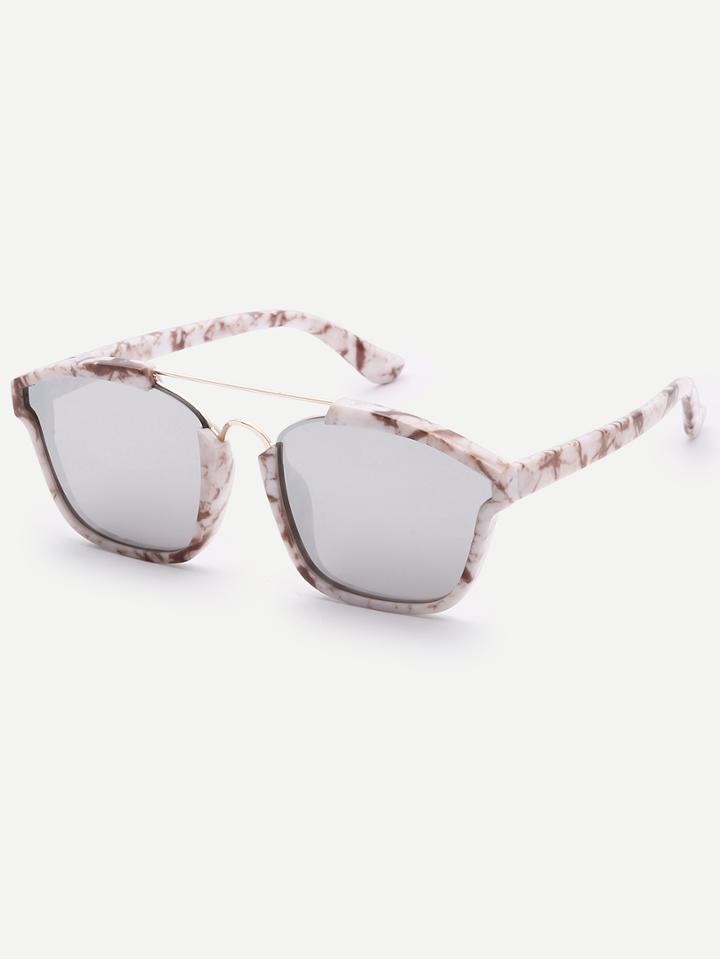 Shein Brow-bar Square Sunglasses
